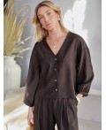 Блузка женская кофейный