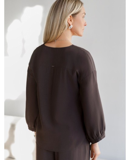 Блузка женская кофейный