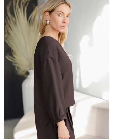 Блузка женская кофейный