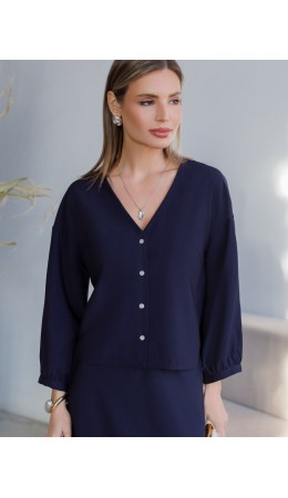 Блузка женская темно-синий