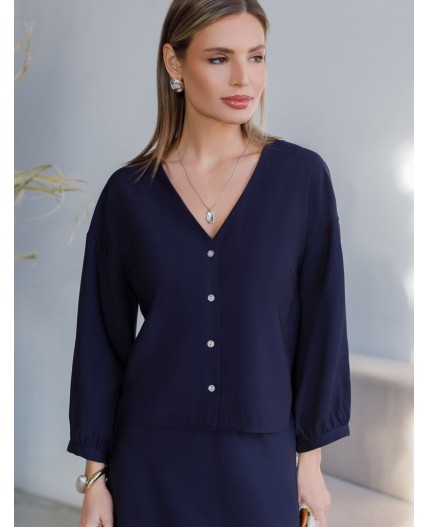 Блузка женская темно-синий