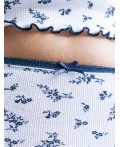 Трусы женские белый-т.синий цветы