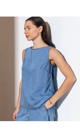 Топ женский светло-синий