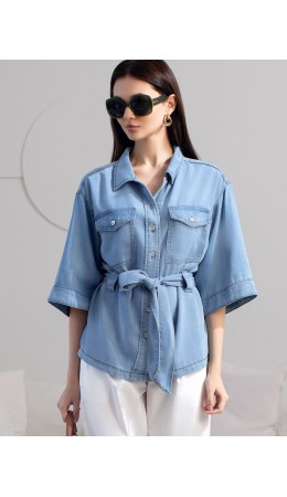 Блузка женская светло-голубой