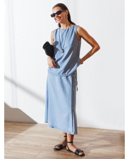 Юбка женская светло-голубой