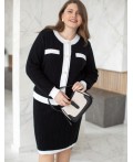 Жакет женский черный_нат.белый