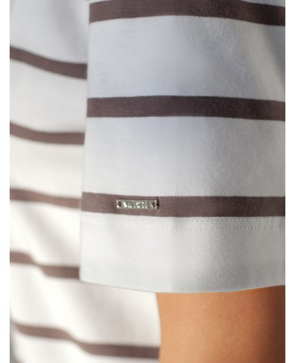 Футболка женская белый-кофе