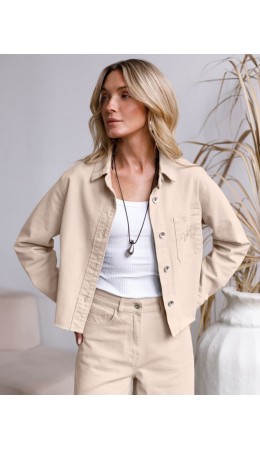 Жакет женский светло-бежевый