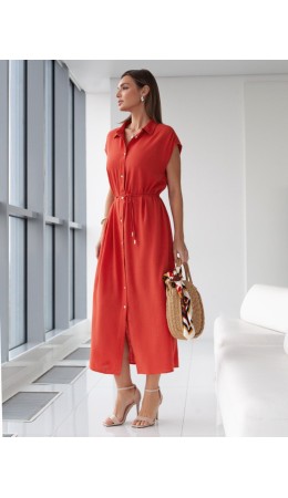 Платье женское коралловый