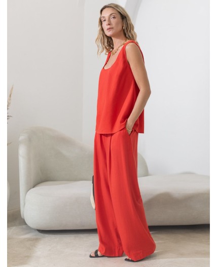 Топ женский коралловый