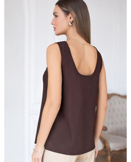 Топ женский коричневый
