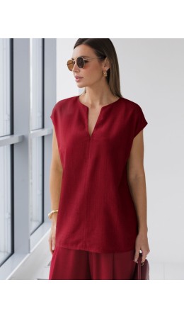 Топ женский гранатовый