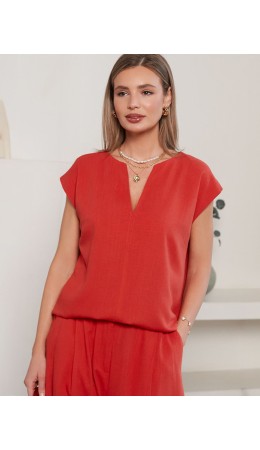 Топ женский коралловый
