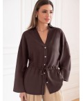 Блузка женская коричневый