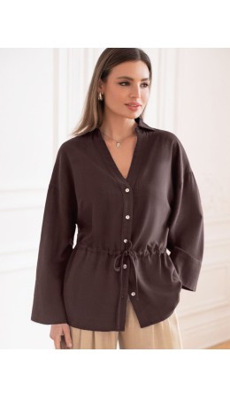 Блузка женская коричневый