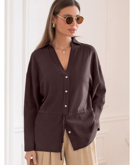 Блузка женская коричневый