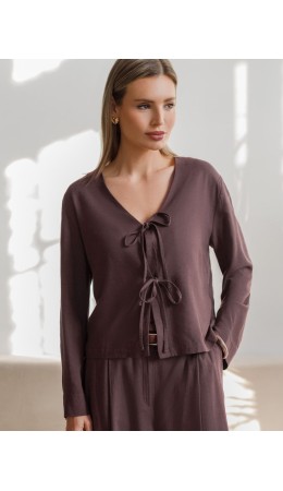 Блузка женская коричневый