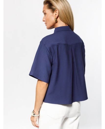 Блузка женская дымчатый синий