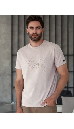 Футболка мужская кофейный меланж_карта