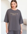Футболка женская серый_fashion
