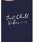 Футболка женская т.синий_just chill