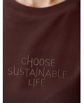 Футболка женская шоколад_sustainable life