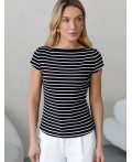 Футболка женская черно-белый