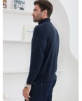 Свитер мужской темно-синий меланж