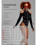 Боди с вырезом под палец Хенд черный