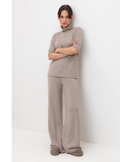 ЕВ 444/ш/бежевый меланж брюки