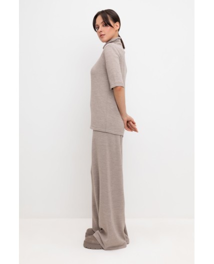 ЕВ 444/ш/бежевый меланж брюки