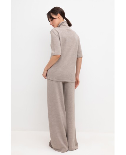 ЕВ 444/ш/бежевый меланж брюки