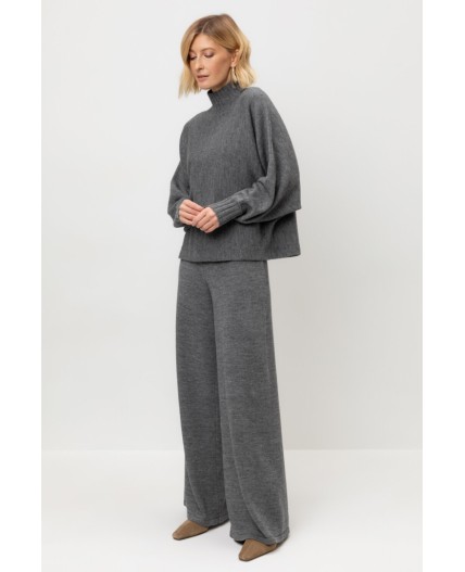 ЕВ 444/ш/тем.серый меланж брюки