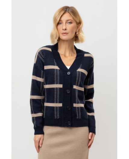 ЕВ 30199/ш/темно-синий кардиган