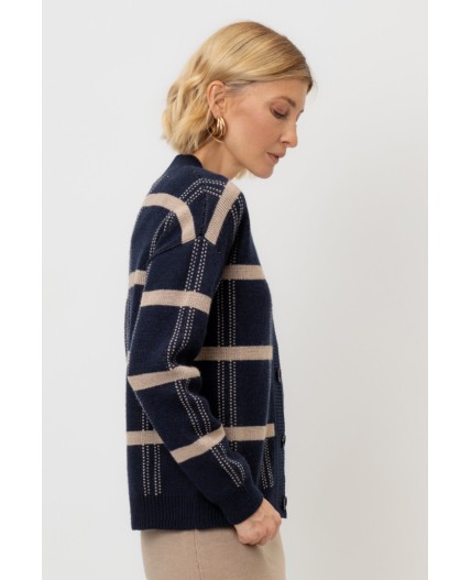 ЕВ 30199/ш/темно-синий кардиган