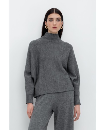 ЕВ 30140/24ш/тем.серый меланж джемпер