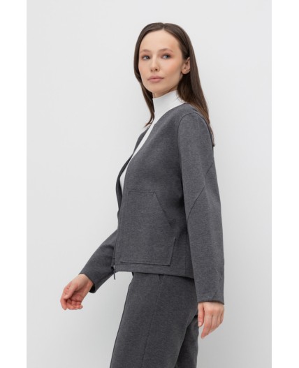 ЕВТ 3252/тем.серый меланж жакет