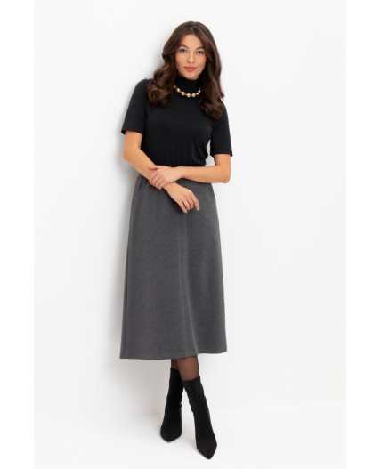ЕВТ 7018/тем.серый меланж юбка