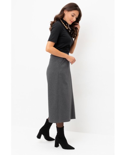 ЕВТ 7018/тем.серый меланж юбка