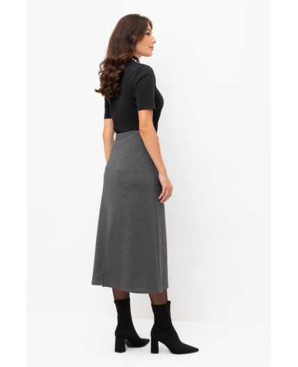 ЕВТ 7018/тем.серый меланж юбка