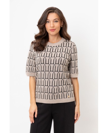 ЕВ 30180/ш/бежевый меланж джемпер