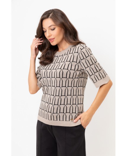 ЕВ 30180/ш/бежевый меланж джемпер