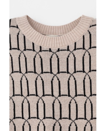 ЕВ 30180/ш/бежевый меланж джемпер