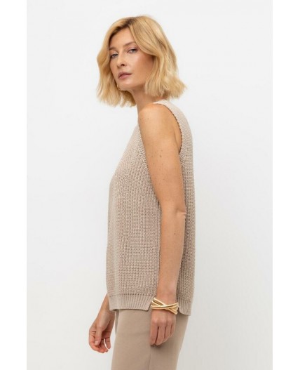 ЕВ 30206/бежевый меланж блуза-топ