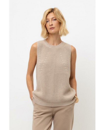 ЕВ 30206/бежевый меланж блуза-топ
