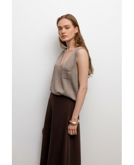 ЕВ 30212/бежевый блуза-топ