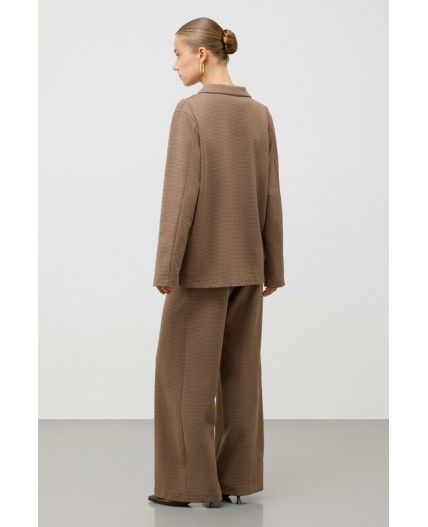 ЕВТ 4158/песочно-коричневый,гусиная лапка брюки