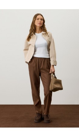 ЕТ 40022/бежево-коричневая гусиная лапка брюки