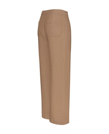 ЕТ 40022/бежево-коричневая гусиная лапка брюки