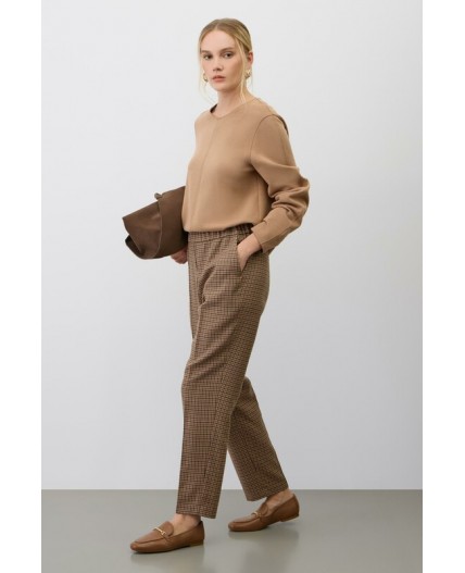 ЕТ 40020/бежевая клетка брюки